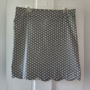 Talbots Black and White Patterned Women's Skirt